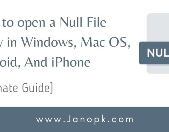 How to open Null File